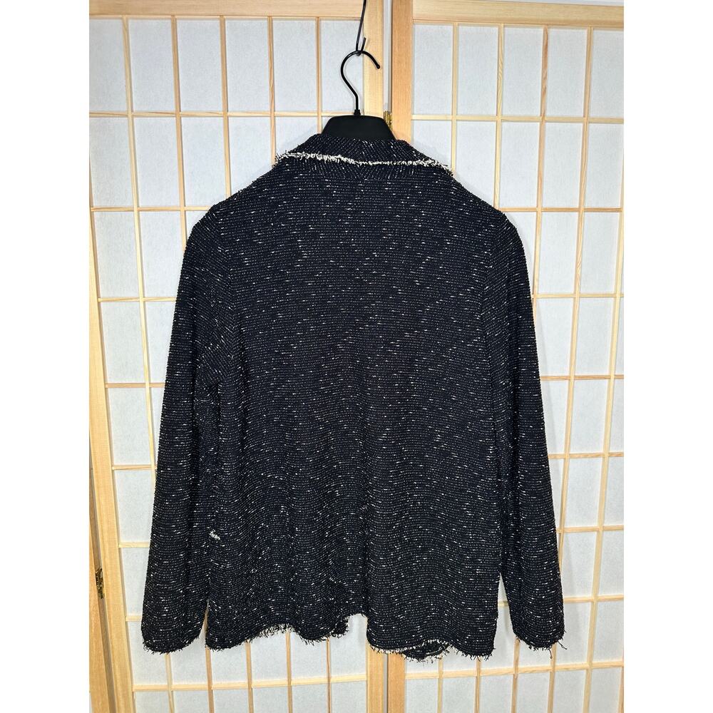 Max Studio Tweed Drape Jacket with Pockets Women's Size L - Picture 4 of 7